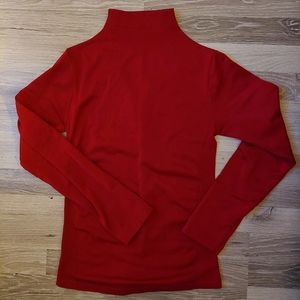 Berry Red Basic Turtle Neck